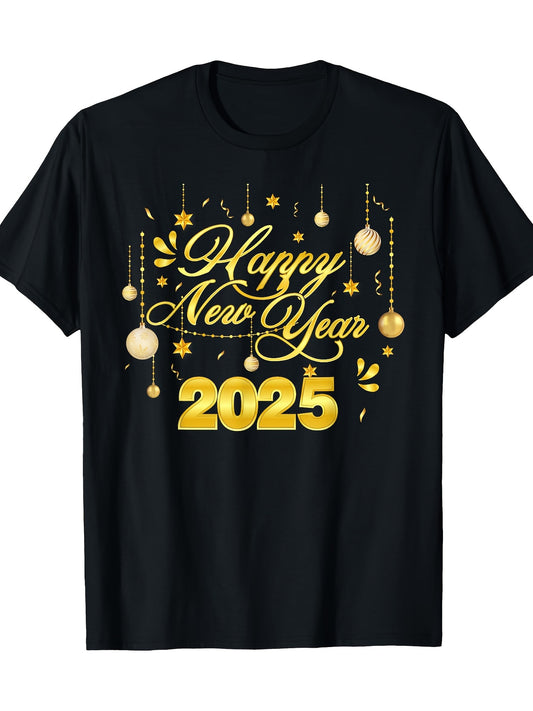 New Years Eve Party Family Matching 2025 Happy New Year 2025 220g 100% Cotton T-Shirt