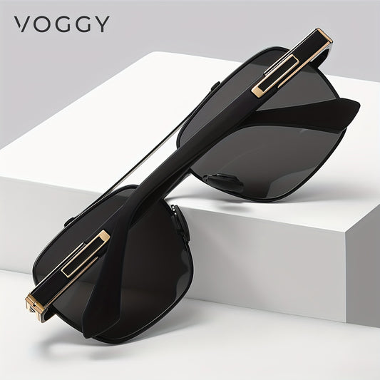 VOGGY Fashionable Polarized Shades - Stylish Metal Sunglasses for Men and Women with UV Protection, Anti-Glare, and Scratch-Resistant Lenses for Outdoor Cycling, Fishing, Beach, and Party - Trendy Eyewear for Active Lifestyles