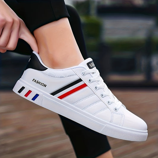 Stylish Comfort Shoes - Women's Casual Flat Sneakers for Everyday Wear - Durable, Sporty, and Fashionable Footwear with Breathable Design