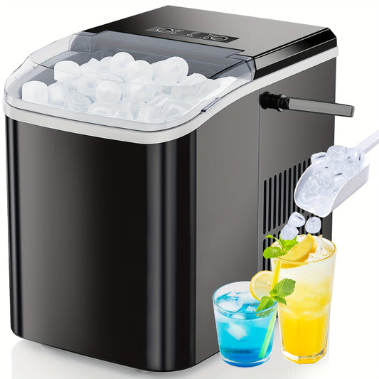 26lbs Portable Countertop Ice Maker Machine - 9 Ice Cubes Ready in 6 Mins, 24Hr Ice Production, Auto-Cleaning, Compact 11.57*11.42*8.74'' Design for Home, Kitchen, and Camping