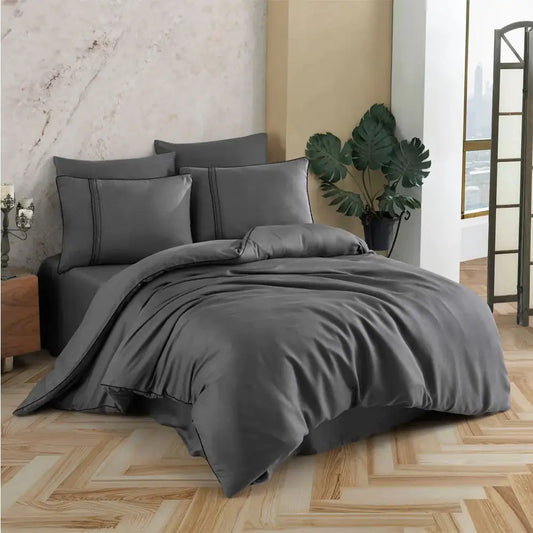 Hobby Modal Silk Double Bedlinen, Hard Coal